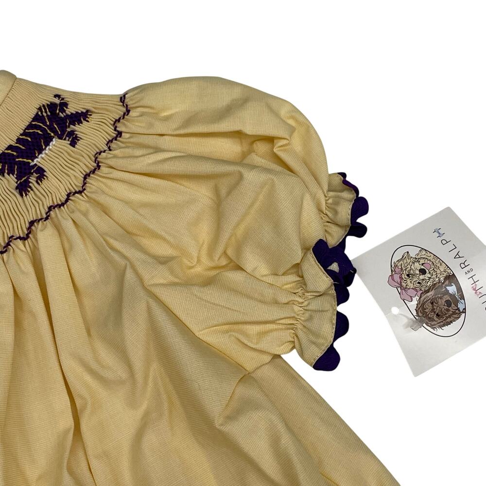 NWT Ruth & Ralph Size 6 LSU Smocked Dress - Picture 3 of 5